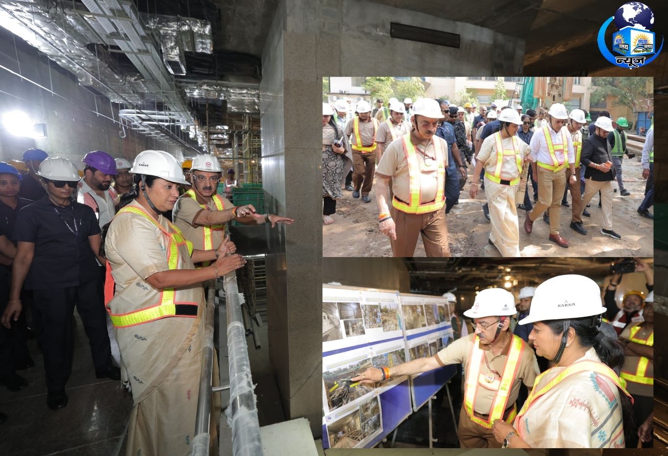सीएम ने आरके आश्रम मेट्रो की प्रगति देखी