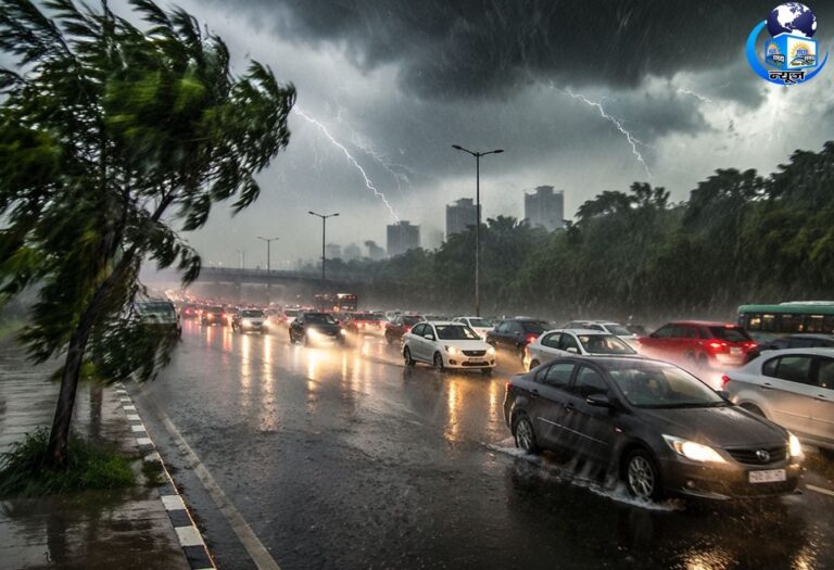 दिल्ली-एनसीआर में आंधी-तूफान का कहर, मूसलाधार बारिश से यातायात ठप