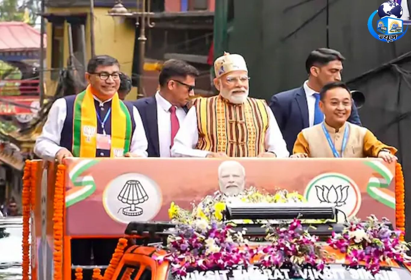 सिक्किम की स्वर्ण जयंती: गंगटोक में PM मोदी का भव्य रोड शो, राज्य को 4,000 करोड़ की सौगात