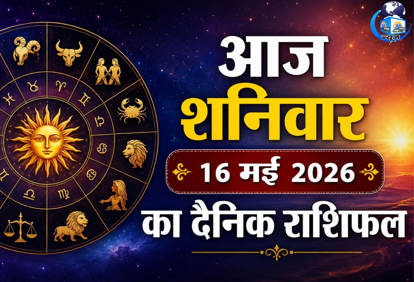 आज शनिवार 16 मई 2026 का दैनिक राशिफल