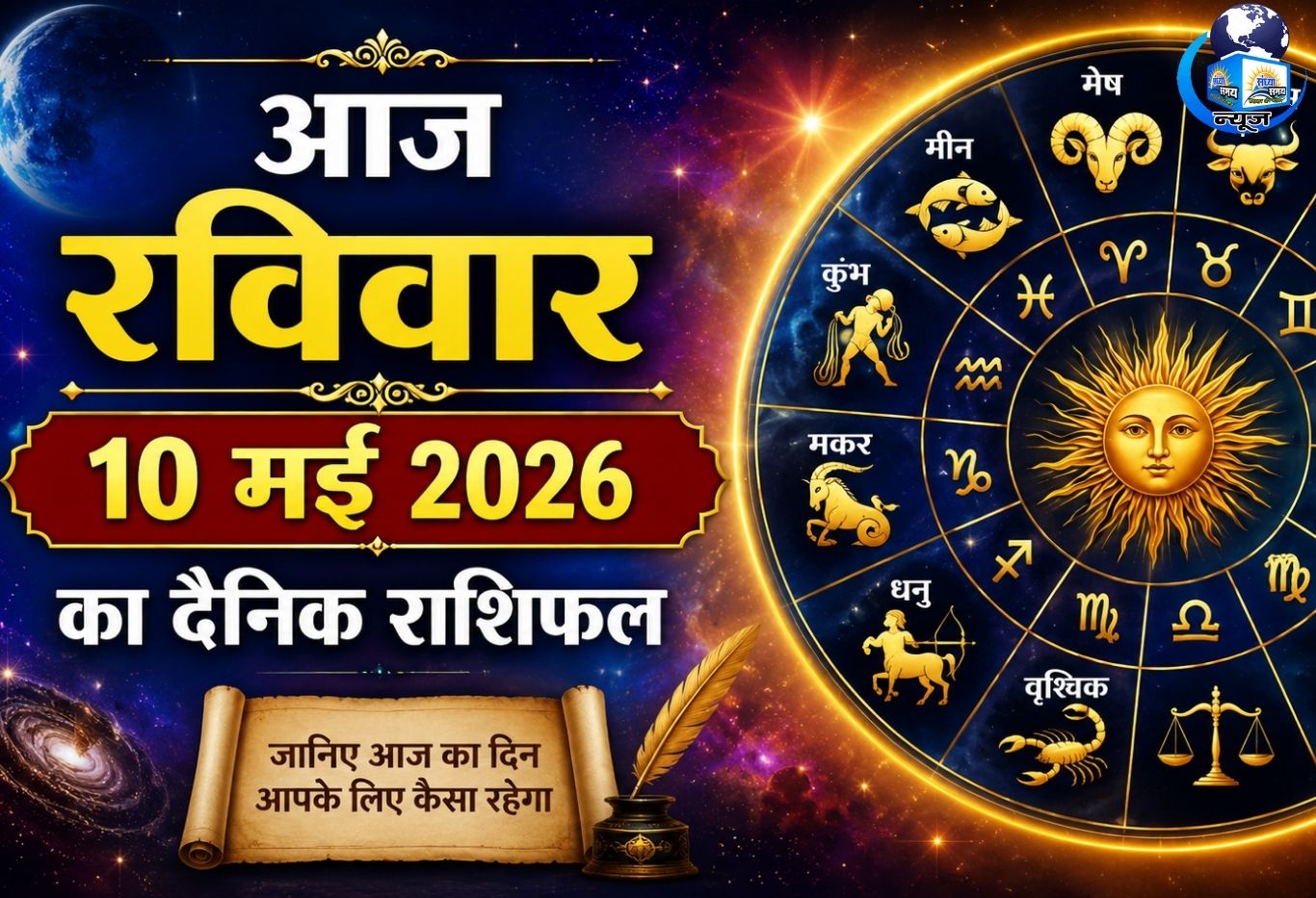 आज रविवार 10 मई 2026 का दैनिक राशिफल