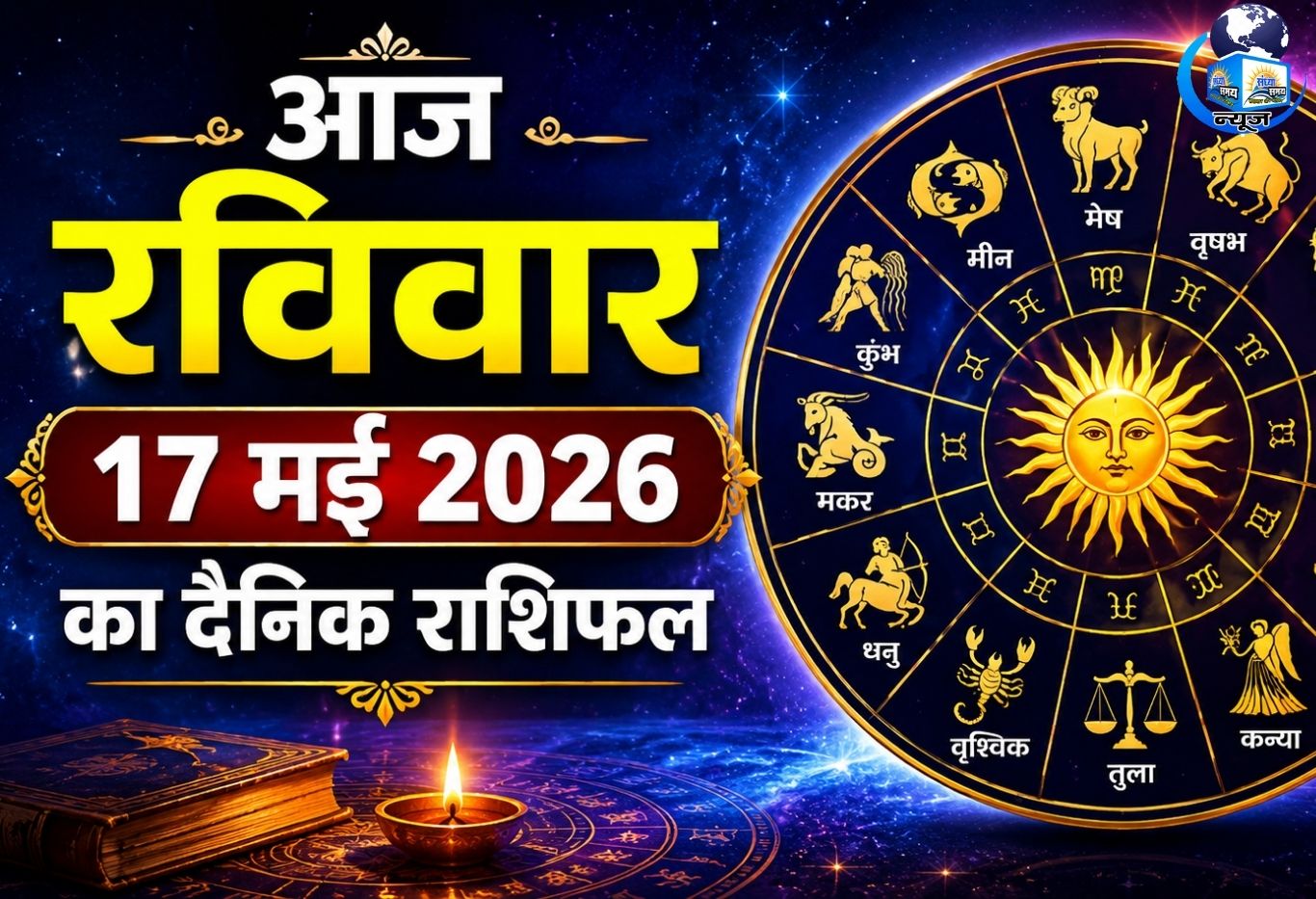 आज रविवार 17 मई 2026 का दैनिक राशिफल