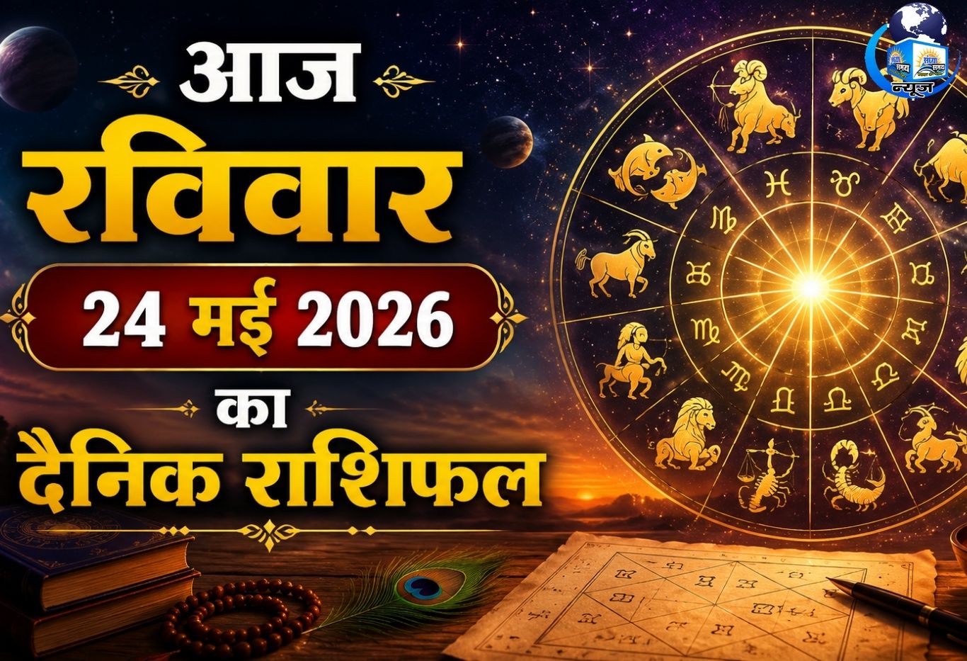 आज रविवार 24 मई 2026 का दैनिक राशिफल