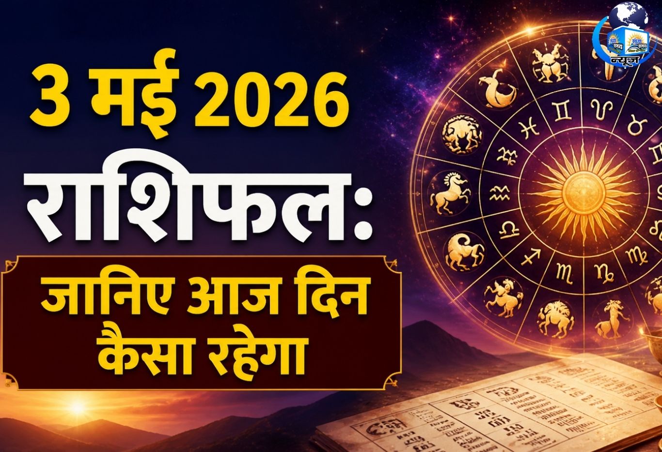 आज रविवार 3 मई 2026 का दैनिक राशिफल