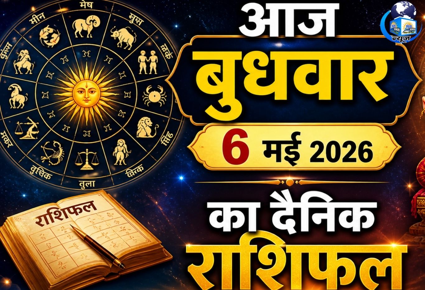 आज बुधवार 6 मई 2026 का दैनिक राशिफल