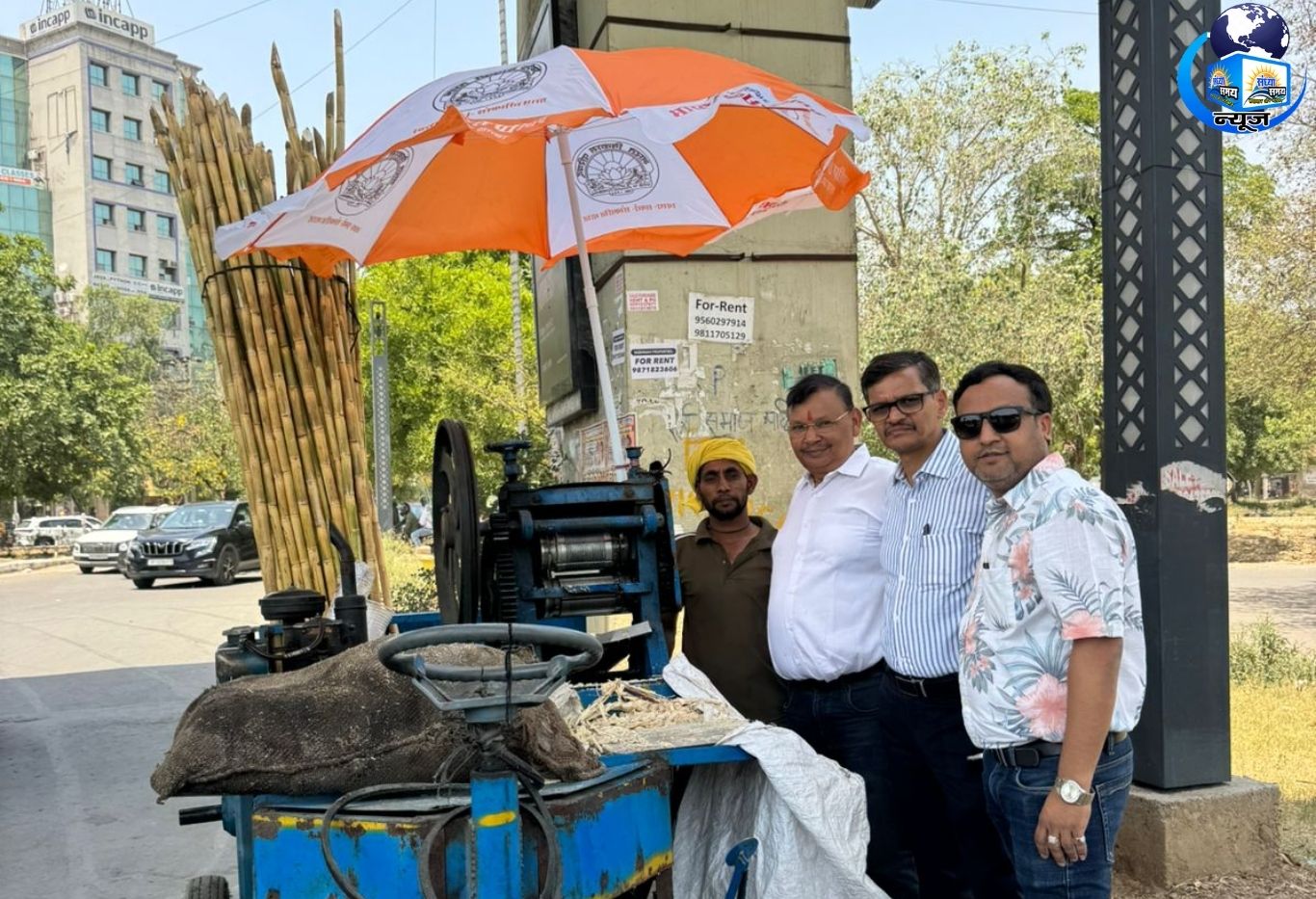 सेवा भाव की मिसाल: परिषद ने ठेला व्यापारियों को दिए बड़े छाते