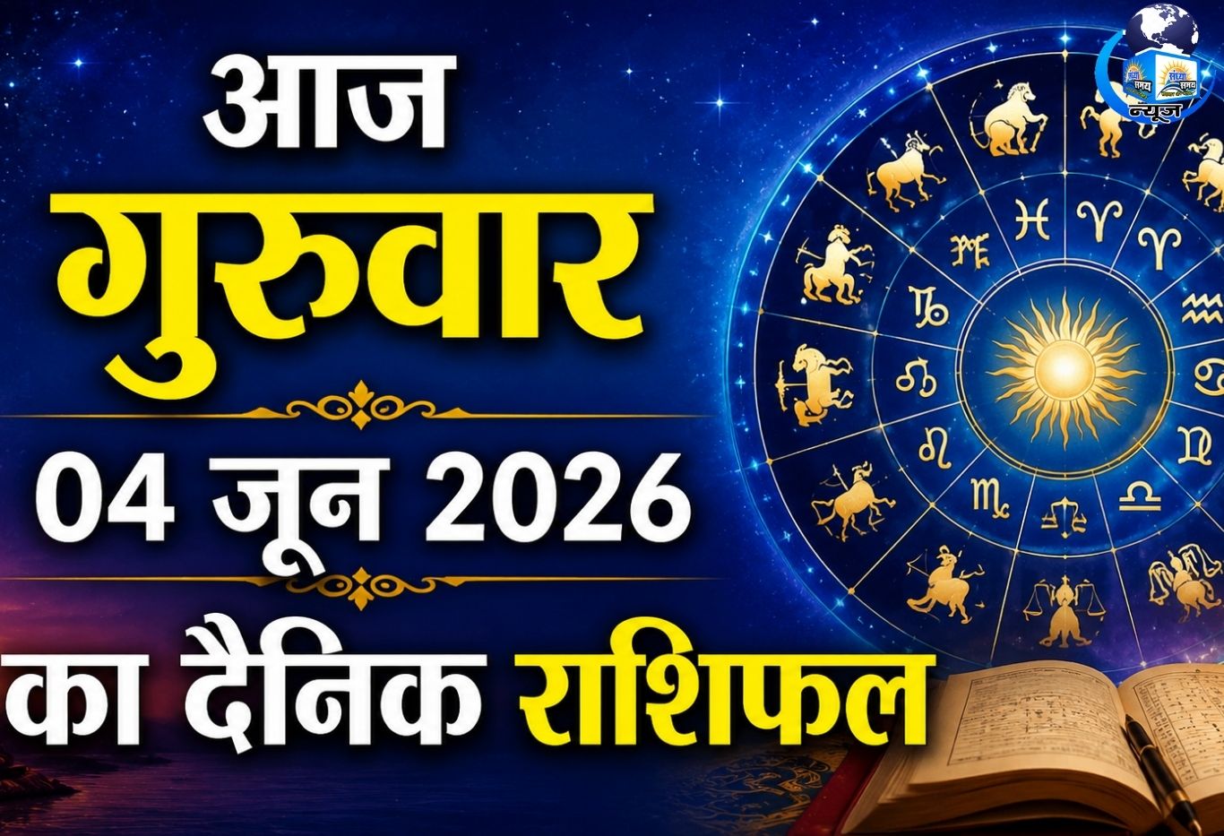 आज गुरुवार 04 जून 2026 का दैनिक राशिफल