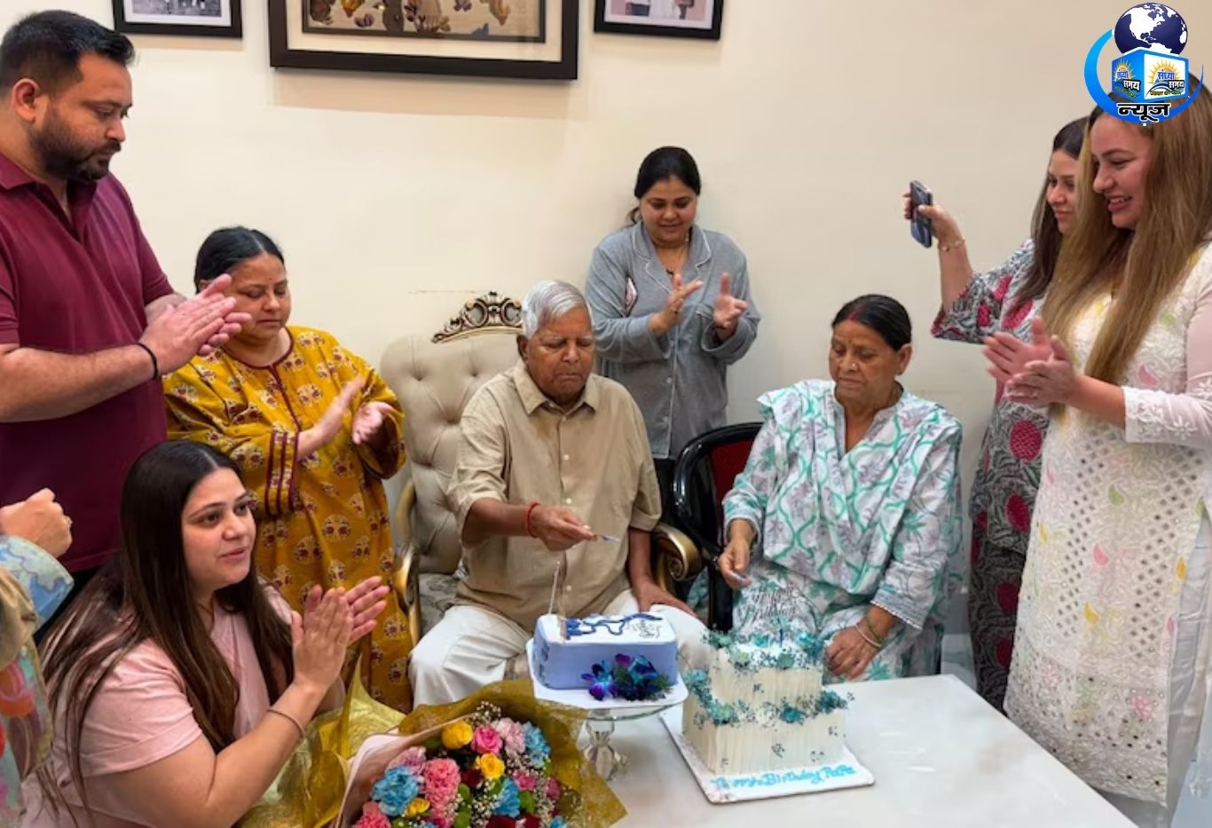 परिवार के साथ लालू यादव ने मनाया 79वां जन्मदिन, तेजस्वी ने शेयर की जश्न की तस्वीरें