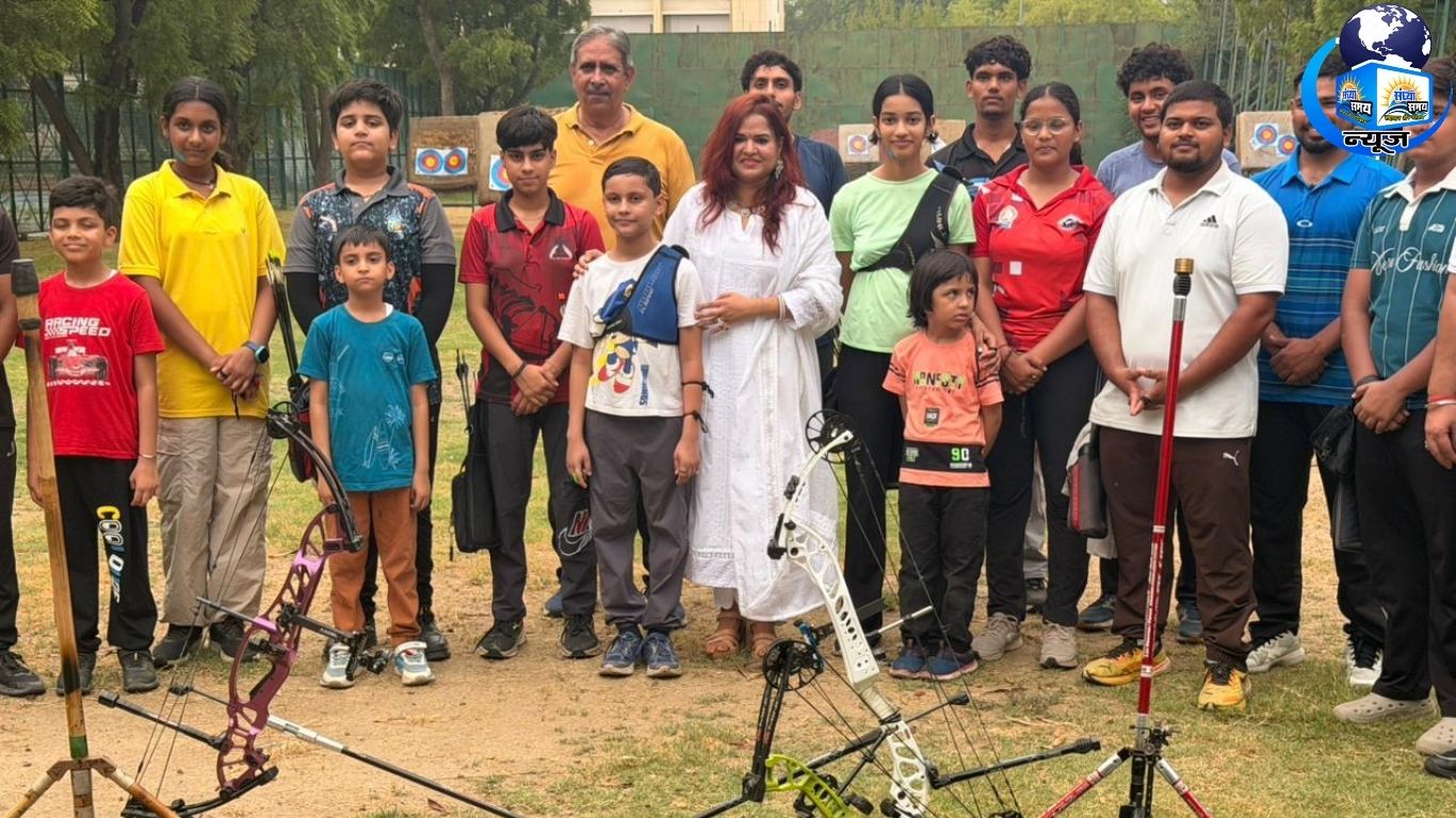 नोएडा आर्चरी एकेडमी: 5 से 63 साल तक के खिलाड़ियों ने लगाया चौका