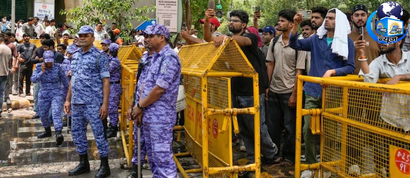 लाठीचार्ज से नहीं डटे प्रदर्शनकारी, दिल्ली में तैनात हुई CRPF