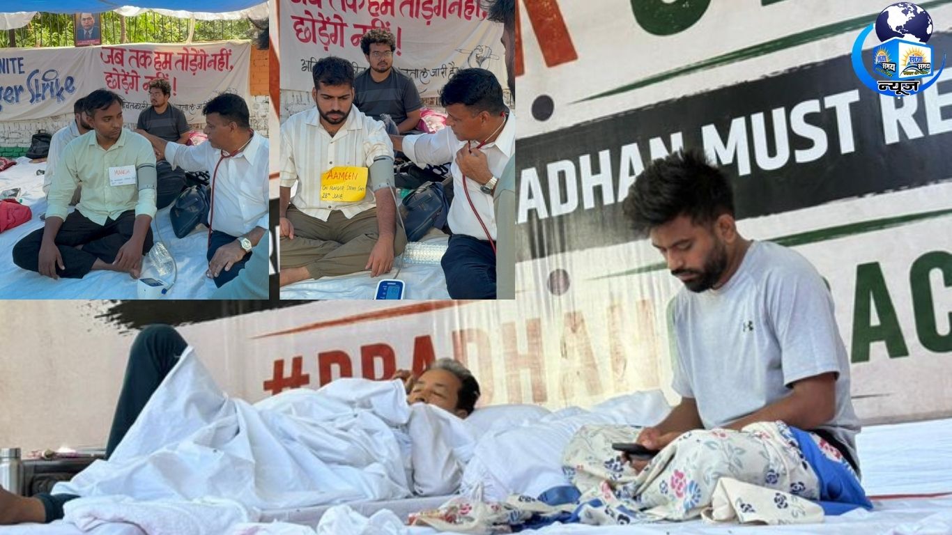 जंतर-मंतर पर लोगों से आंदोलन से जुड़ने की लगातार अपील