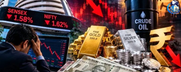 सेंसेक्स 1100 अंक टूटा, निवेशकों के 10 लाख करोड़ डूबे